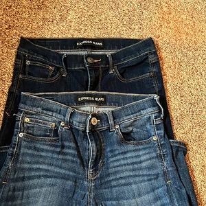Two pair Express jeans.